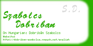 szabolcs dobriban business card